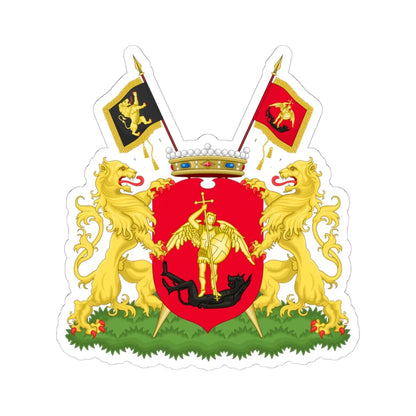 Greater coat of arms of the City of Brussels (Belgium) (Coat of Arms) STICKER Vinyl Kiss-Cut Decal 6 Inch White - The Sticker Space