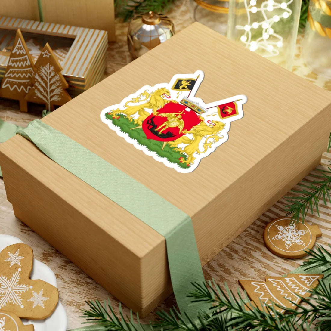 Greater coat of arms of the City of Brussels (Belgium) (Coat of Arms) STICKER Vinyl Kiss-Cut Decal - The Sticker Space