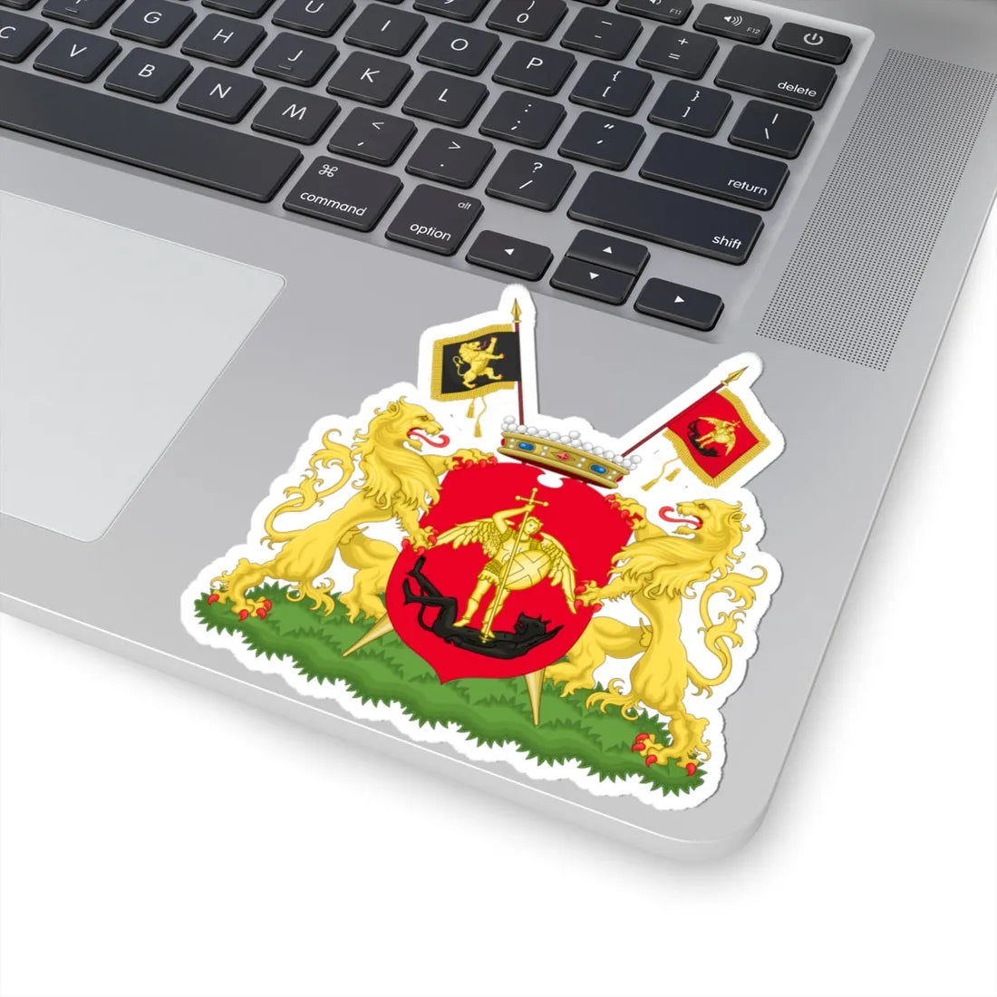 Greater coat of arms of the City of Brussels (Belgium) (Coat of Arms) STICKER Vinyl Kiss-Cut Decal - The Sticker Space