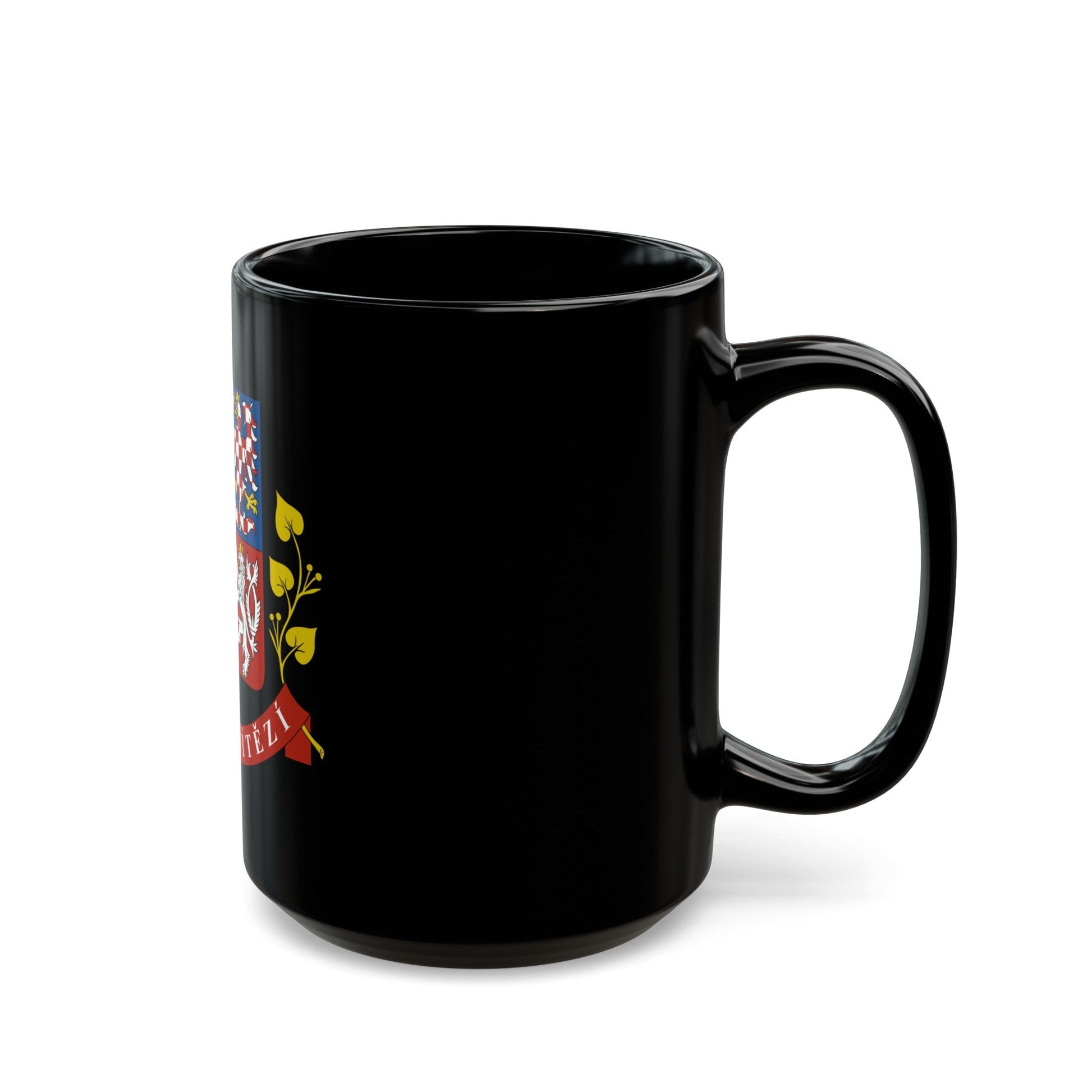 Greater coat of arms of the Czech Republic (Presidential version) - Black Coffee Mug-The Sticker Space