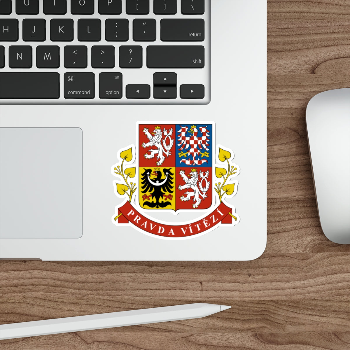 Greater coat of arms of the Czech Republic (Presidential version) STICKER Vinyl Die-Cut Decal-The Sticker Space