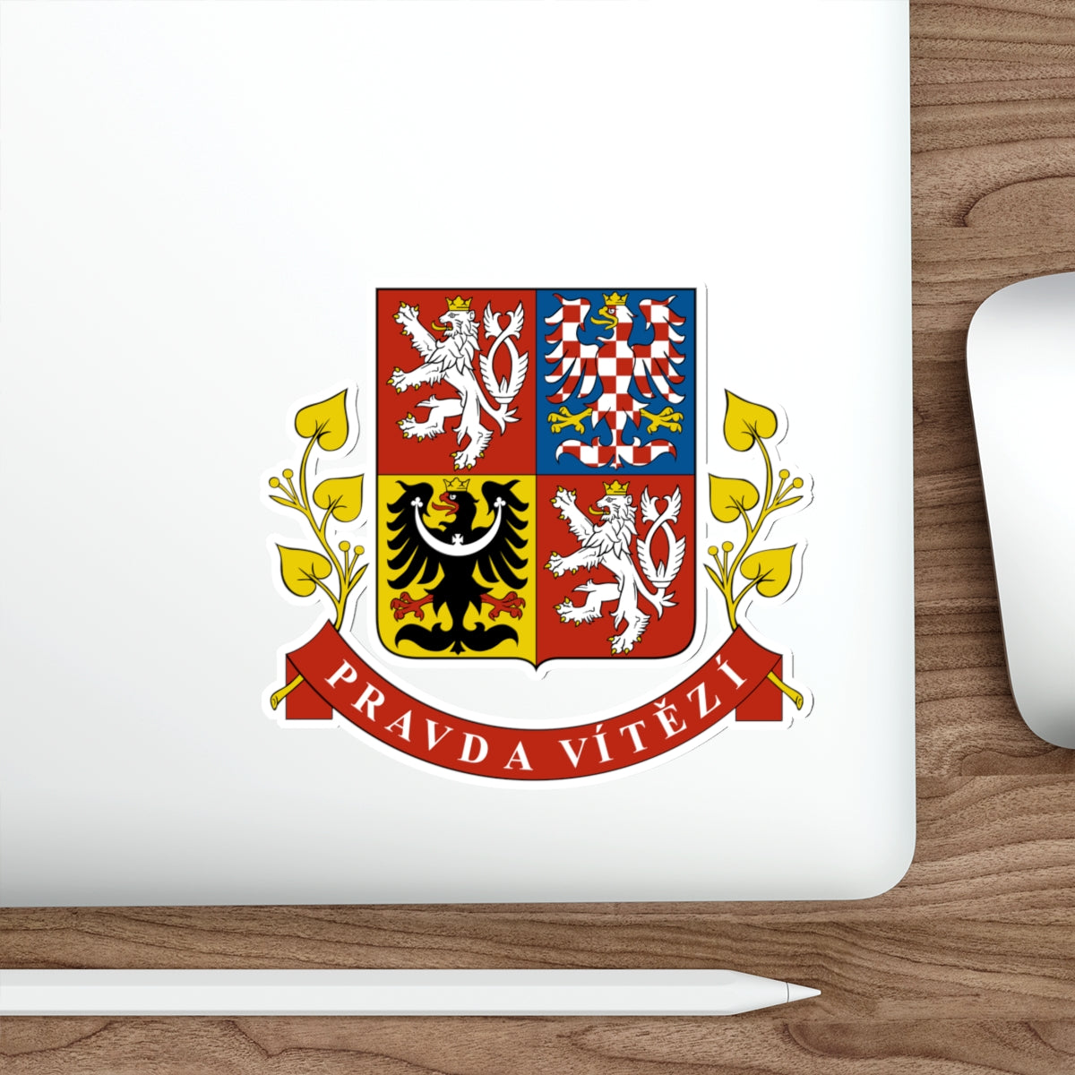 Greater coat of arms of the Czech Republic (Presidential version) STICKER Vinyl Die-Cut Decal-The Sticker Space