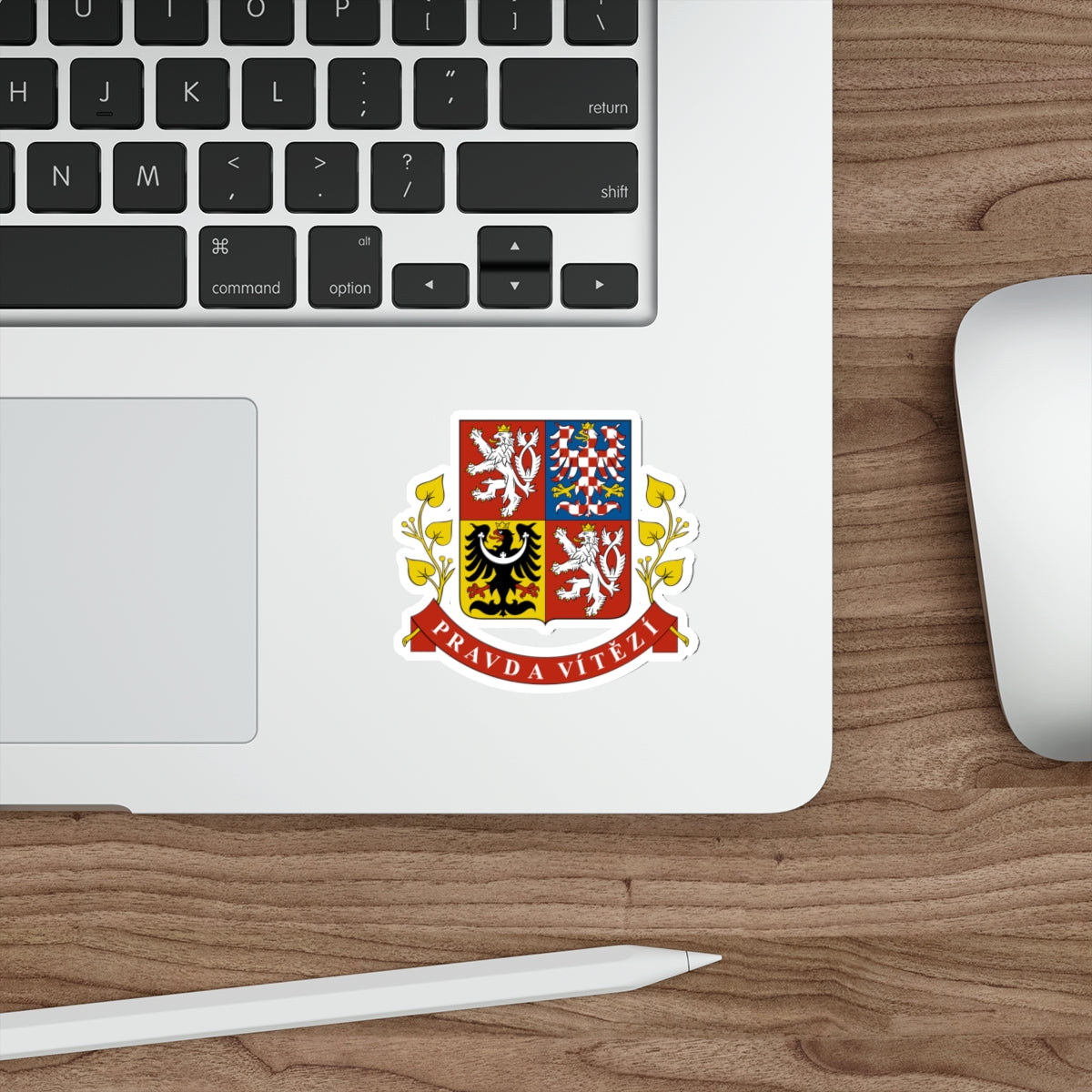 Greater coat of arms of the Czech Republic (Presidential version) STICKER Vinyl Die-Cut Decal-The Sticker Space