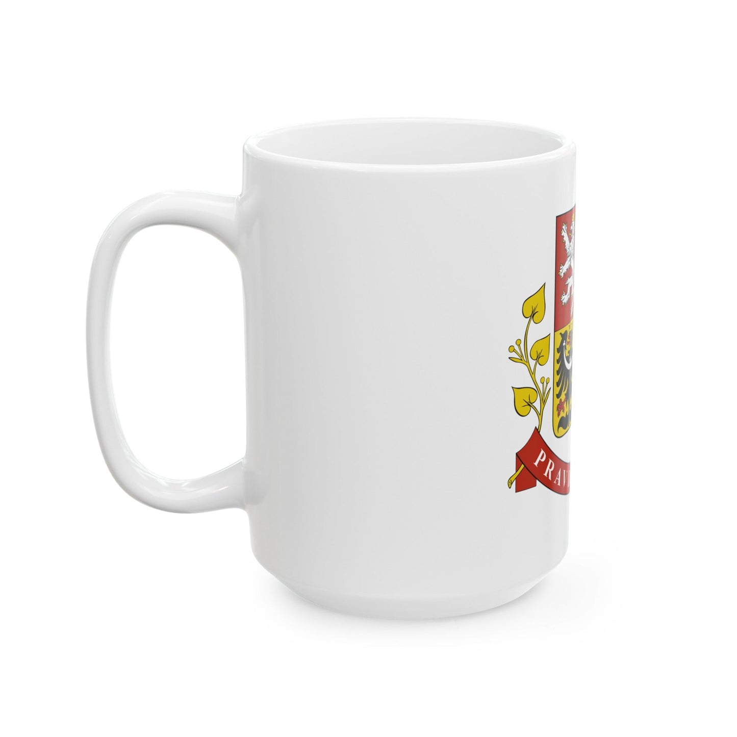 Greater coat of arms of the Czech Republic (Presidential version) - White Coffee Mug-The Sticker Space