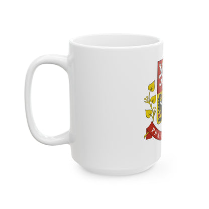 Greater coat of arms of the Czech Republic (Presidential version) - White Coffee Mug-The Sticker Space