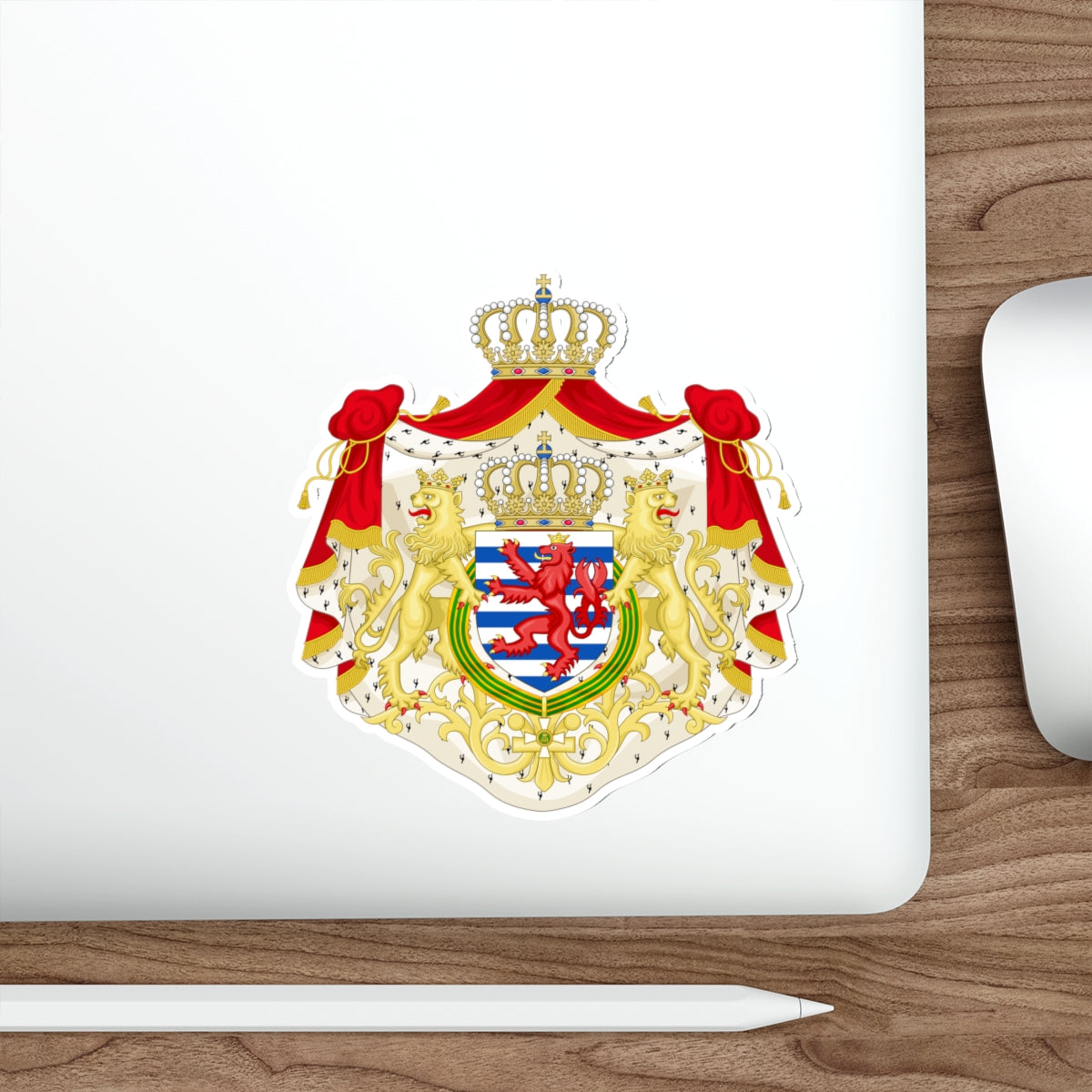 Greater coat of arms of the grand-duchy of Luxembourg 2 STICKER Vinyl Die-Cut Decal-The Sticker Space