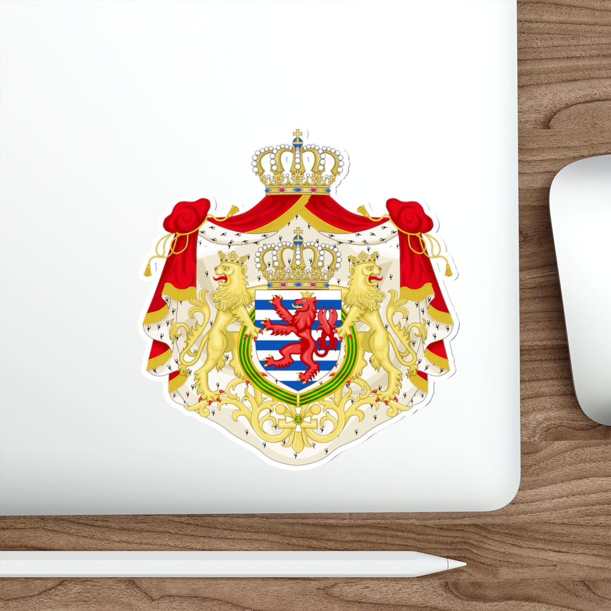 Greater coat of arms of the grand-duchy of Luxembourg 2 STICKER Vinyl Die-Cut Decal-The Sticker Space