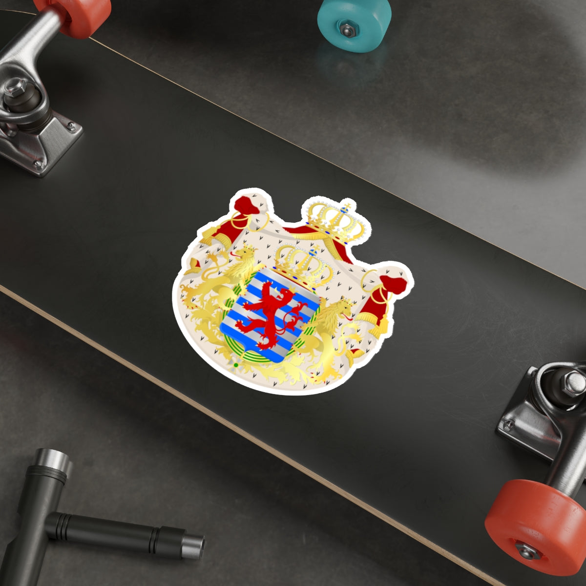 Greater coat of arms of the grand-duchy of Luxembourg STICKER Vinyl Die-Cut Decal-The Sticker Space