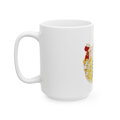 Greater coat of arms of the grand-duchy of Luxembourg - White Coffee Mug-The Sticker Space