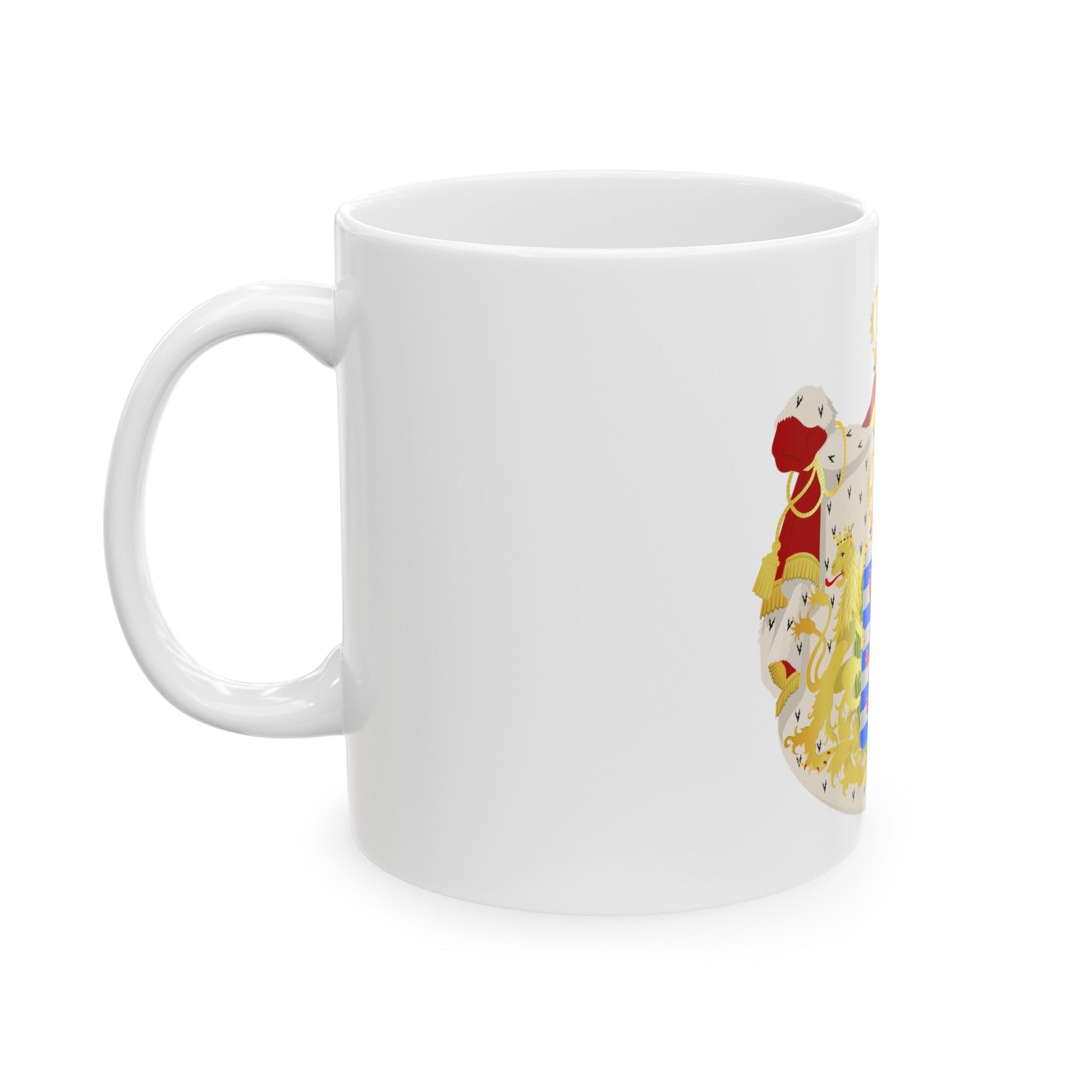 Greater coat of arms of the grand-duchy of Luxembourg - White Coffee Mug-The Sticker Space