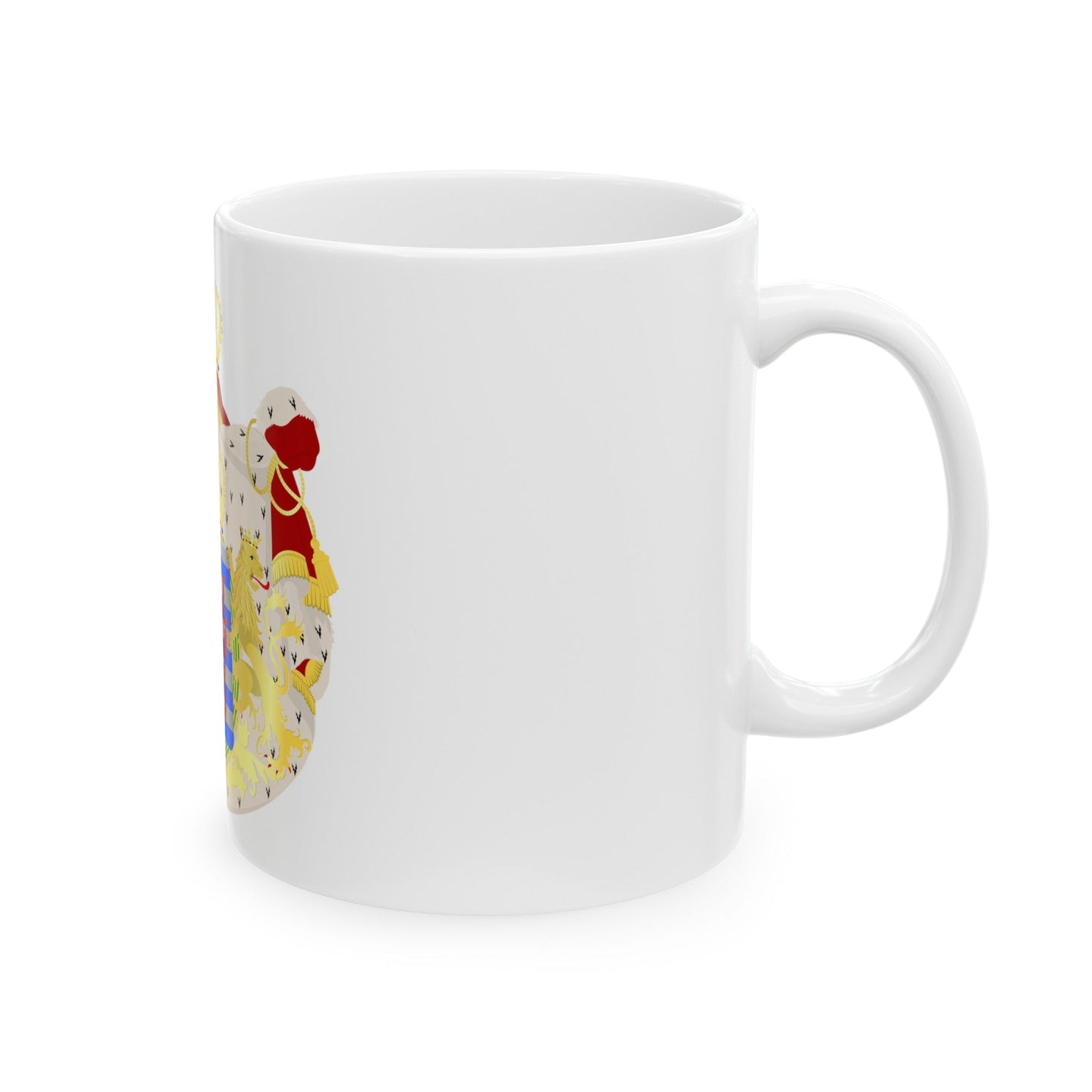 Greater coat of arms of the grand-duchy of Luxembourg - White Coffee Mug-The Sticker Space