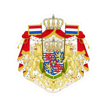 Greater coat of arms of the Grand Duke of Luxembourg 2000 (Luxembourg) (Coat of Arms) STICKER Vinyl Kiss-Cut Decal 2 Inch White - The Sticker Space