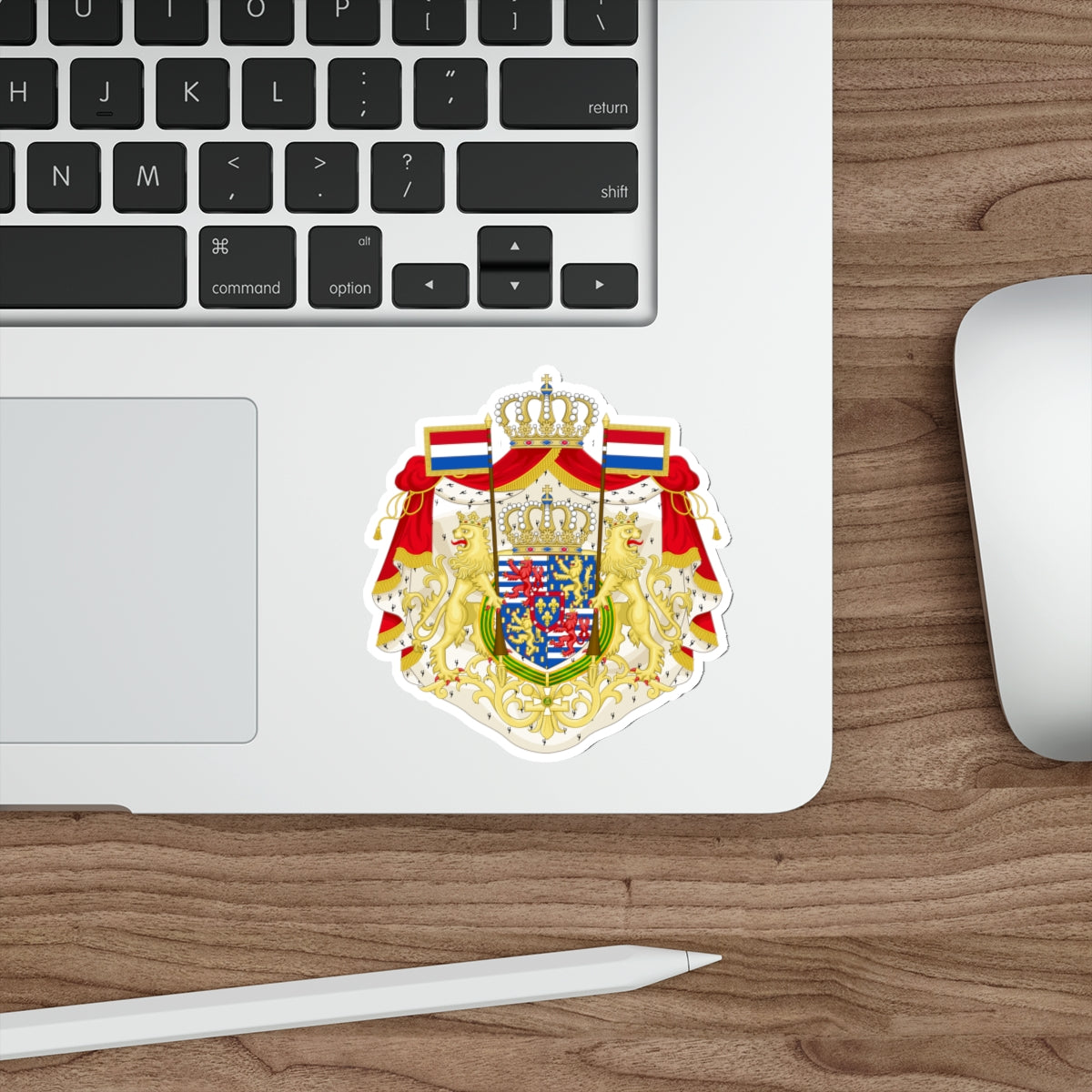 Greater coat of arms of the Grand Duke of Luxembourg (2000) STICKER Vinyl Die-Cut Decal-The Sticker Space