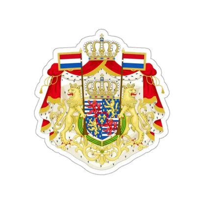 Greater coat of arms of the Grand Duke of Luxembourg (2000) STICKER Vinyl Die-Cut Decal 2 Inch - The Sticker Space