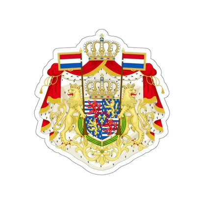 Greater coat of arms of the Grand Duke of Luxembourg (2000) STICKER Vinyl Die-Cut Decal 3 Inch - The Sticker Space