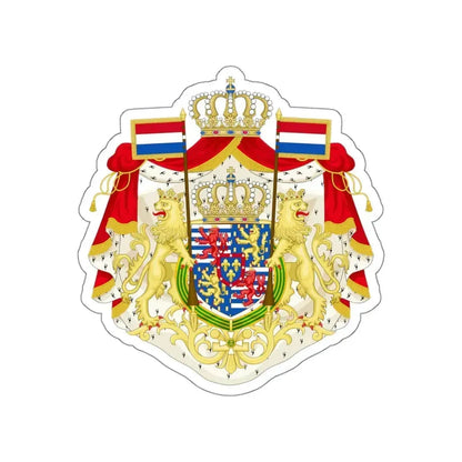 Greater coat of arms of the Grand Duke of Luxembourg (2000) STICKER Vinyl Die-Cut Decal 5 Inch - The Sticker Space