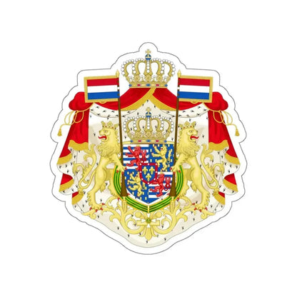 Greater coat of arms of the Grand Duke of Luxembourg (2000) STICKER Vinyl Die-Cut Decal - The Sticker Space