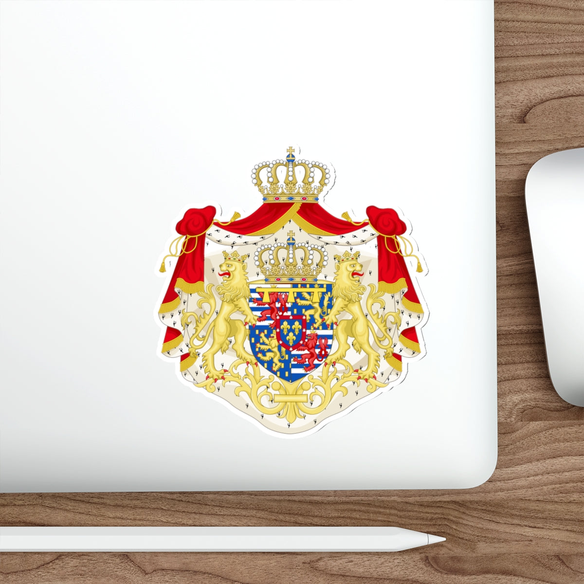 Greater coat of arms of the Hereditary Grand Duke of Luxembourg (2000) STICKER Vinyl Die-Cut Decal-The Sticker Space