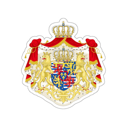 Greater coat of arms of the Hereditary Grand Duke of Luxembourg (2000) STICKER Vinyl Die-Cut Decal-White-The Sticker Space