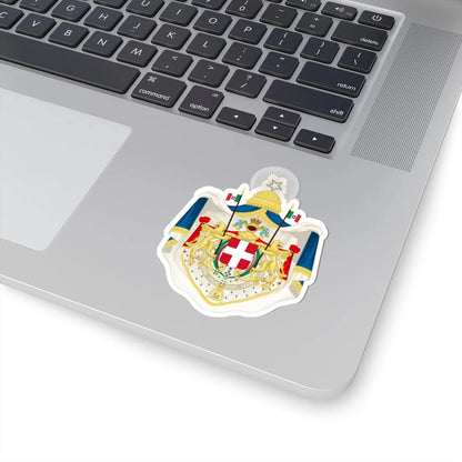Greater coat of arms of the Kingdom of Italy 1870-1890 (Italy) (Coat of Arms) STICKER Vinyl Kiss-Cut Decal - The Sticker Space