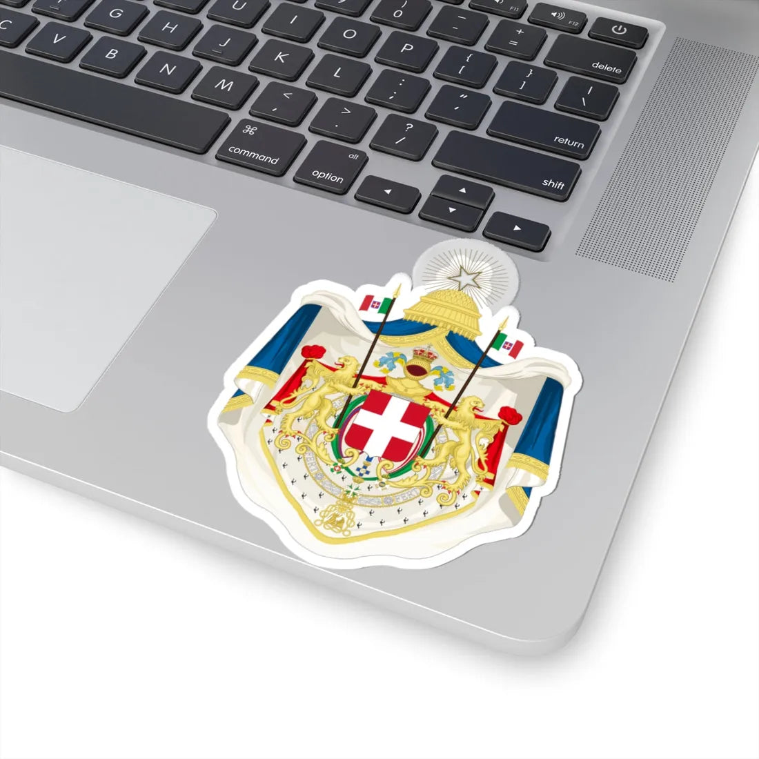 Greater coat of arms of the Kingdom of Italy 1870-1890 (Italy) (Coat of Arms) STICKER Vinyl Kiss-Cut Decal - The Sticker Space
