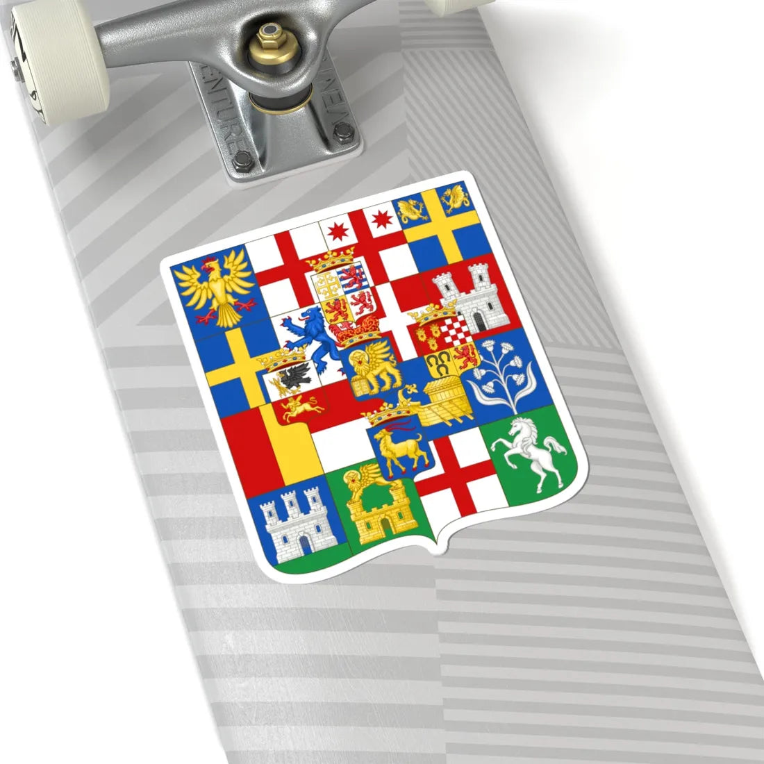 Greater Coat of Arms of the Republic of Venice 1680 escutcheon (Italy) (Coat of Arms) STICKER Vinyl Kiss-Cut Decal - The Sticker Space