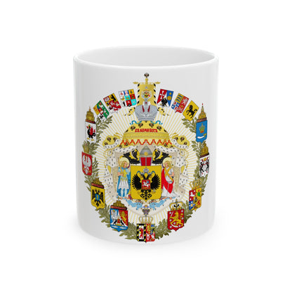 Greater Coat of Arms of the Russian Empire - White Coffee Mug-11oz-The Sticker Space