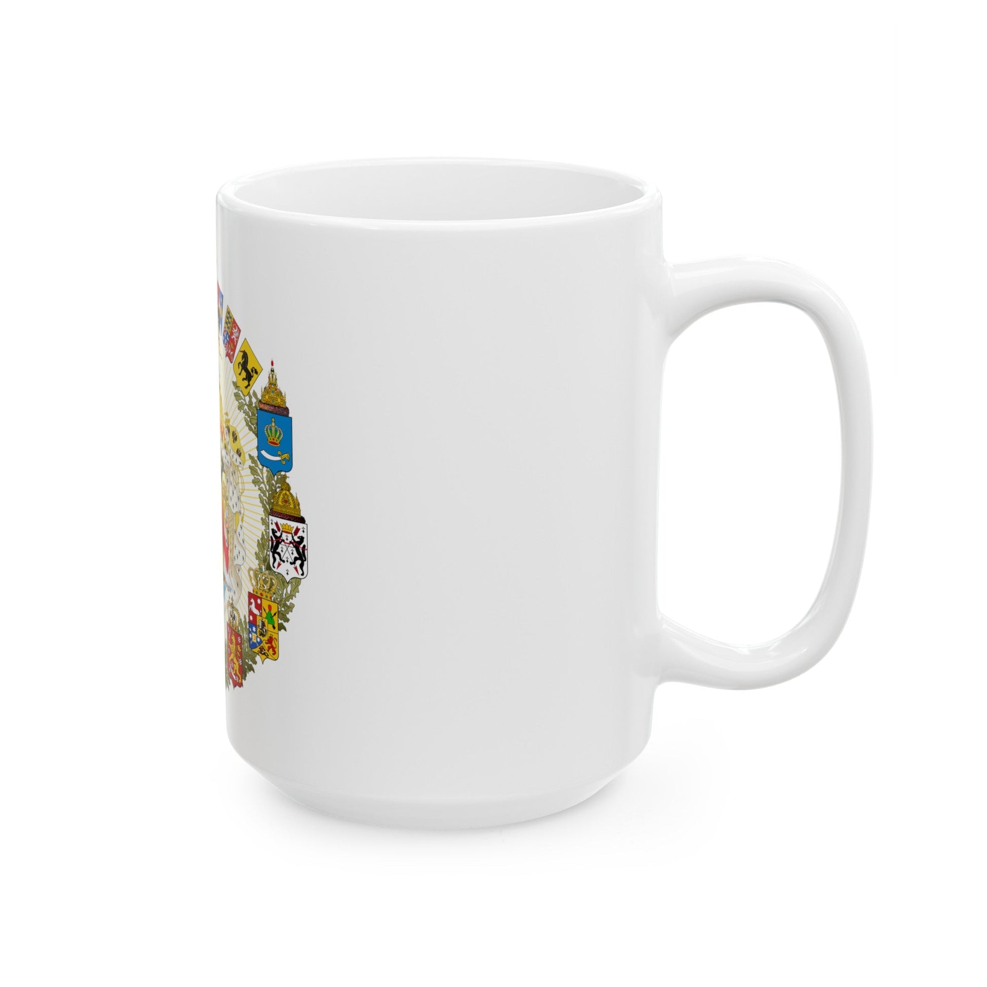 Greater Coat of Arms of the Russian Empire - White Coffee Mug-The Sticker Space