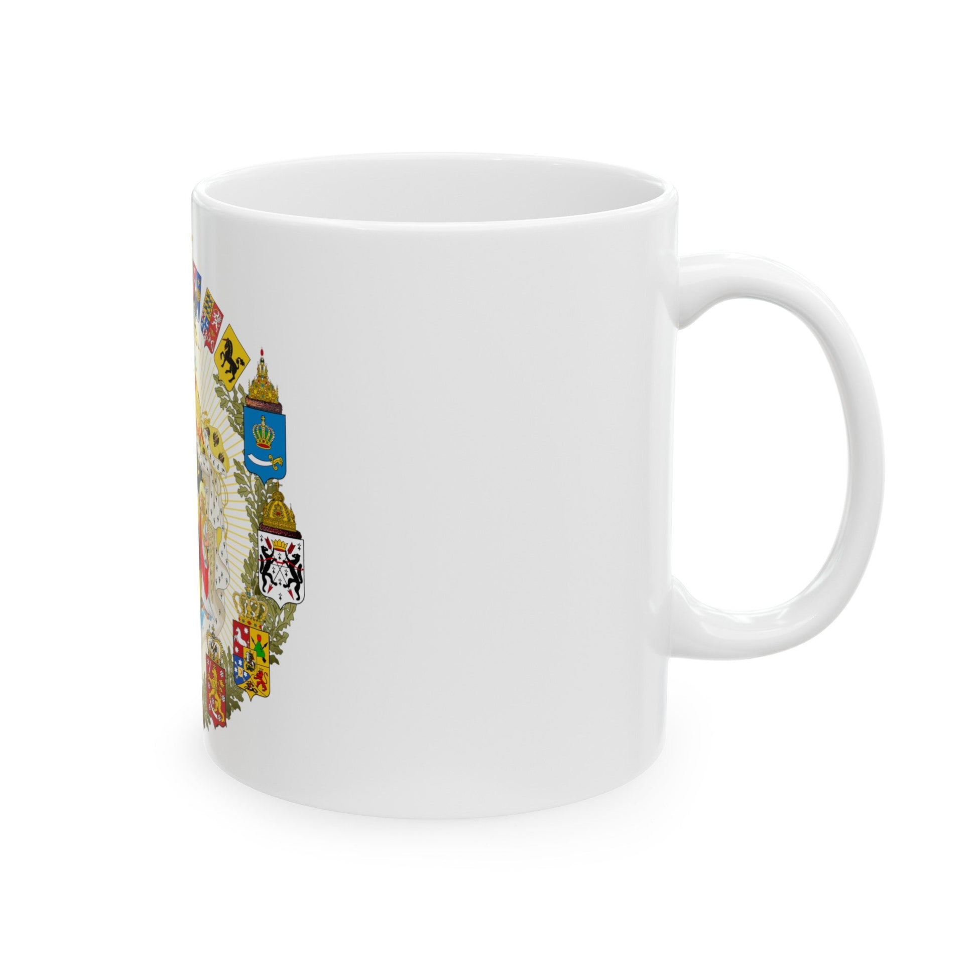 Greater Coat of Arms of the Russian Empire - White Coffee Mug-The Sticker Space