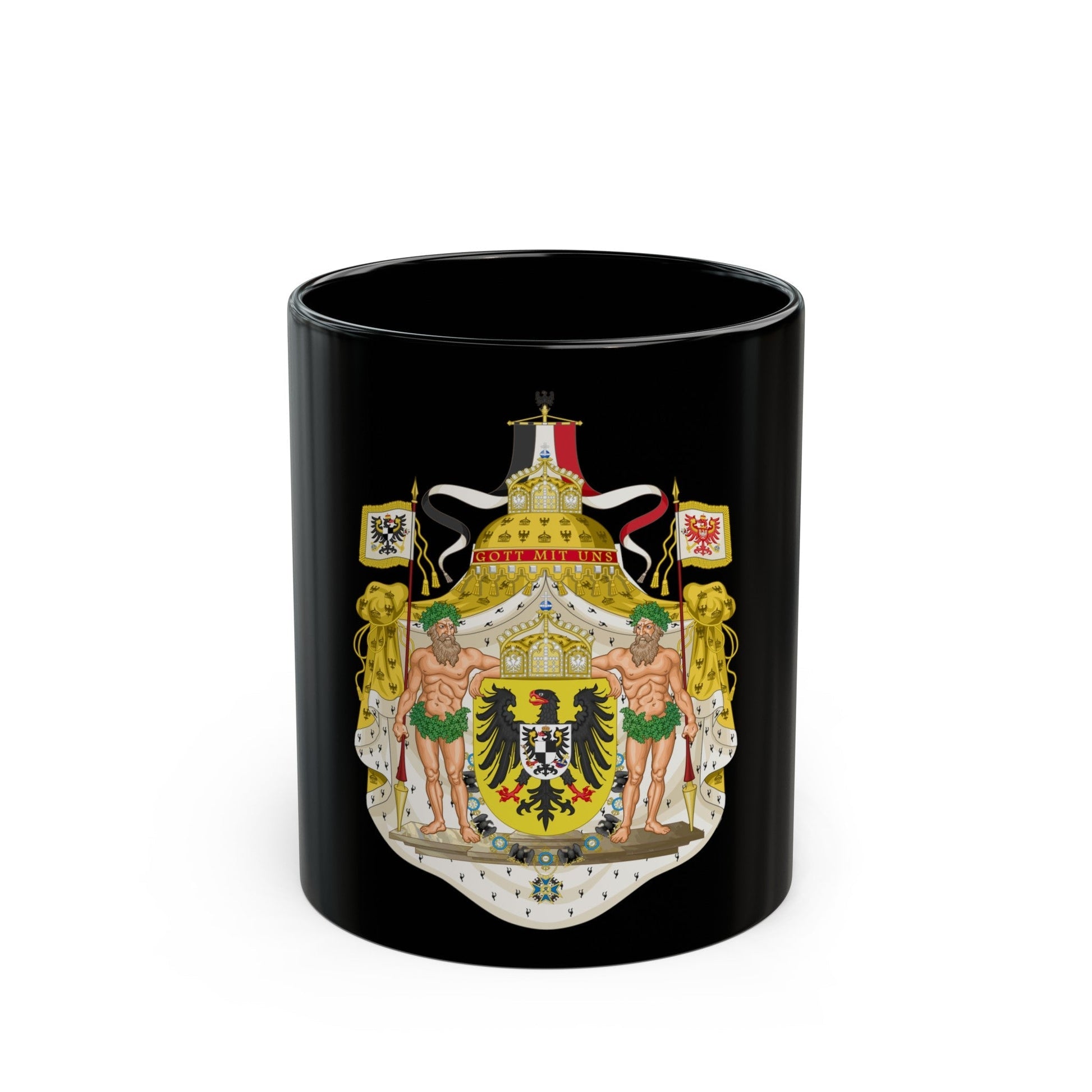 Greater imperial coat of arms of Germany - Black Coffee Mug-11oz-The Sticker Space