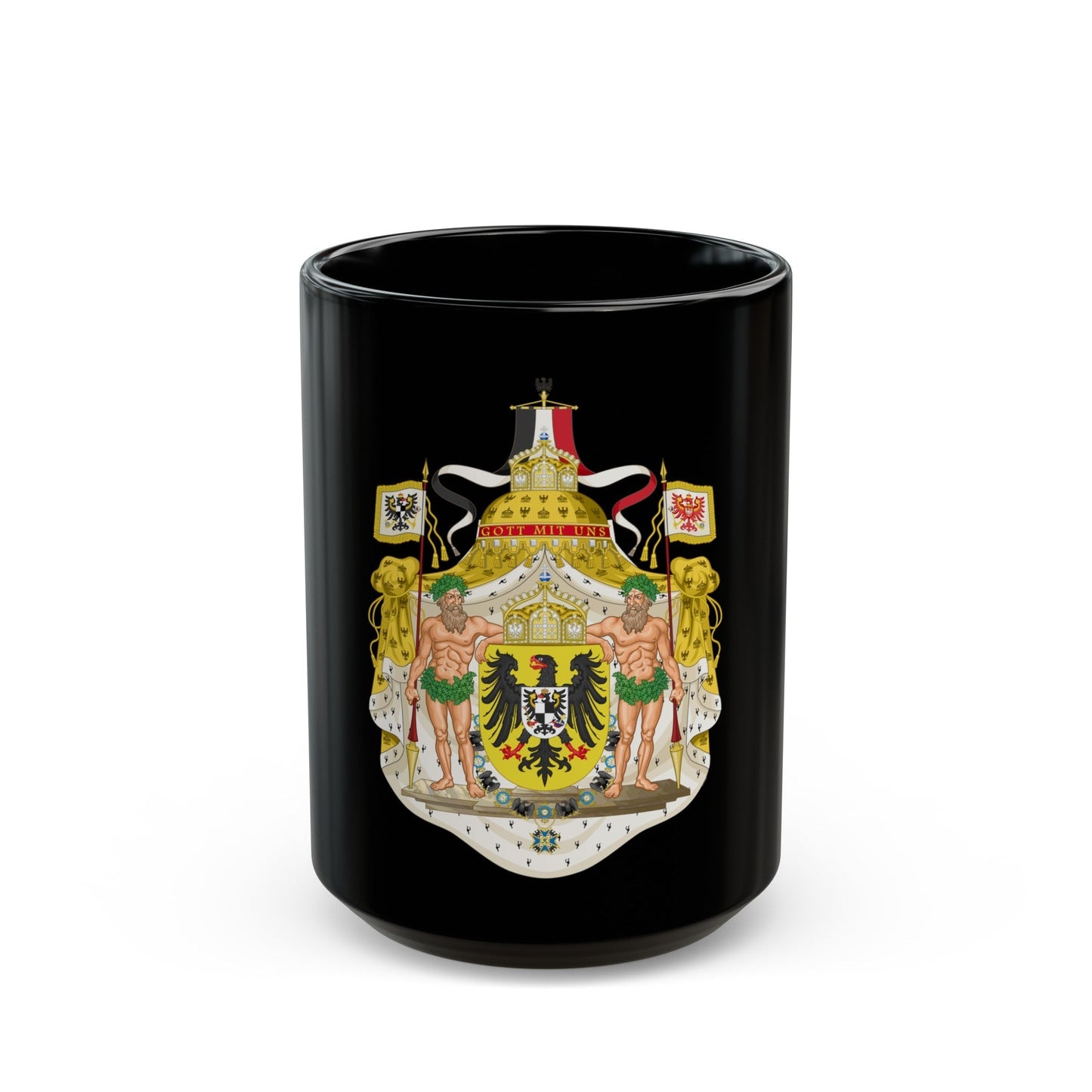 Greater imperial coat of arms of Germany - Black Coffee Mug-15oz-The Sticker Space