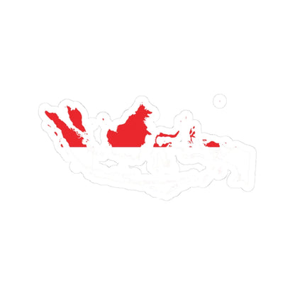 Greater Indonesia flag map (Indonesia) STICKER Vinyl Kiss-Cut Decal 3 Inch White - The Sticker Space