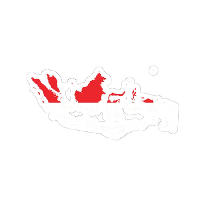 Greater Indonesia flag map (Indonesia) STICKER Vinyl Kiss-Cut Decal 6 Inch White - The Sticker Space