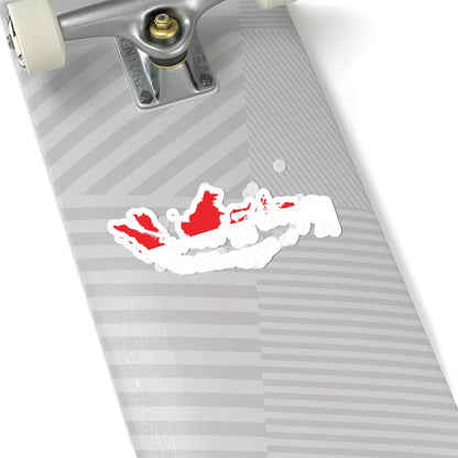 Greater Indonesia flag map (Indonesia) STICKER Vinyl Kiss-Cut Decal - The Sticker Space