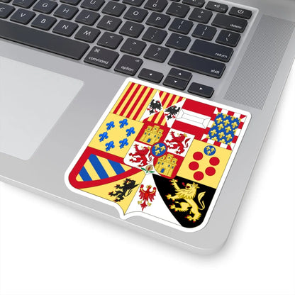 Greater Royal Arms of Spain 1761-1868 and 1874-1931 - Shape Variant (Spain) (Coat of Arms) STICKER Vinyl Kiss-Cut Decal - The Sticker Space