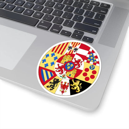 Greater Royal Arms of Spain 1761-1868 and 1874-1931 (Spain) (Coat of Arms) STICKER Vinyl Kiss-Cut Decal - The Sticker Space