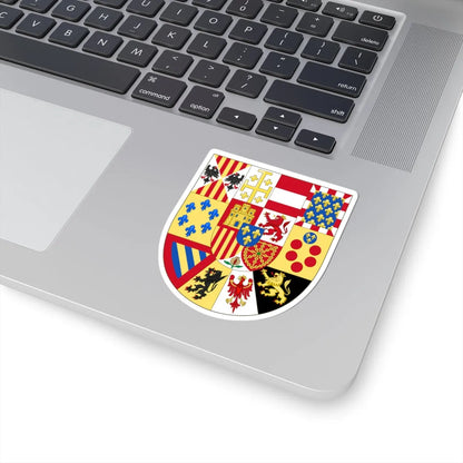 Greater Royal Arms of Spain 1931-Escutcheon of France (Spain) (Coat of Arms) STICKER Vinyl Kiss-Cut Decal - The Sticker Space