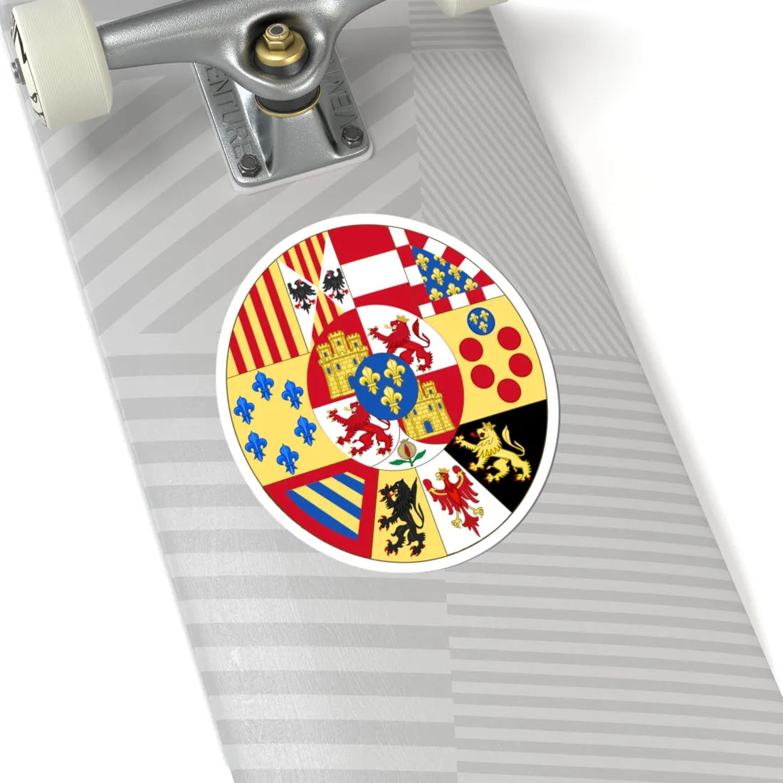 Greater Royal Arms of Spain c.1883-1931 (Spain) (Coat of Arms) STICKER Vinyl Kiss-Cut Decal - The Sticker Space