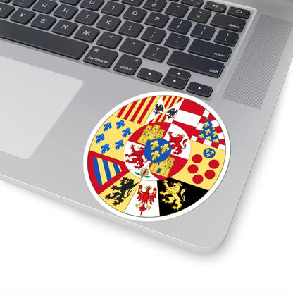 Greater Royal Arms of Spain c.1883-1931 (Spain) (Coat of Arms) STICKER Vinyl Kiss-Cut Decal - The Sticker Space