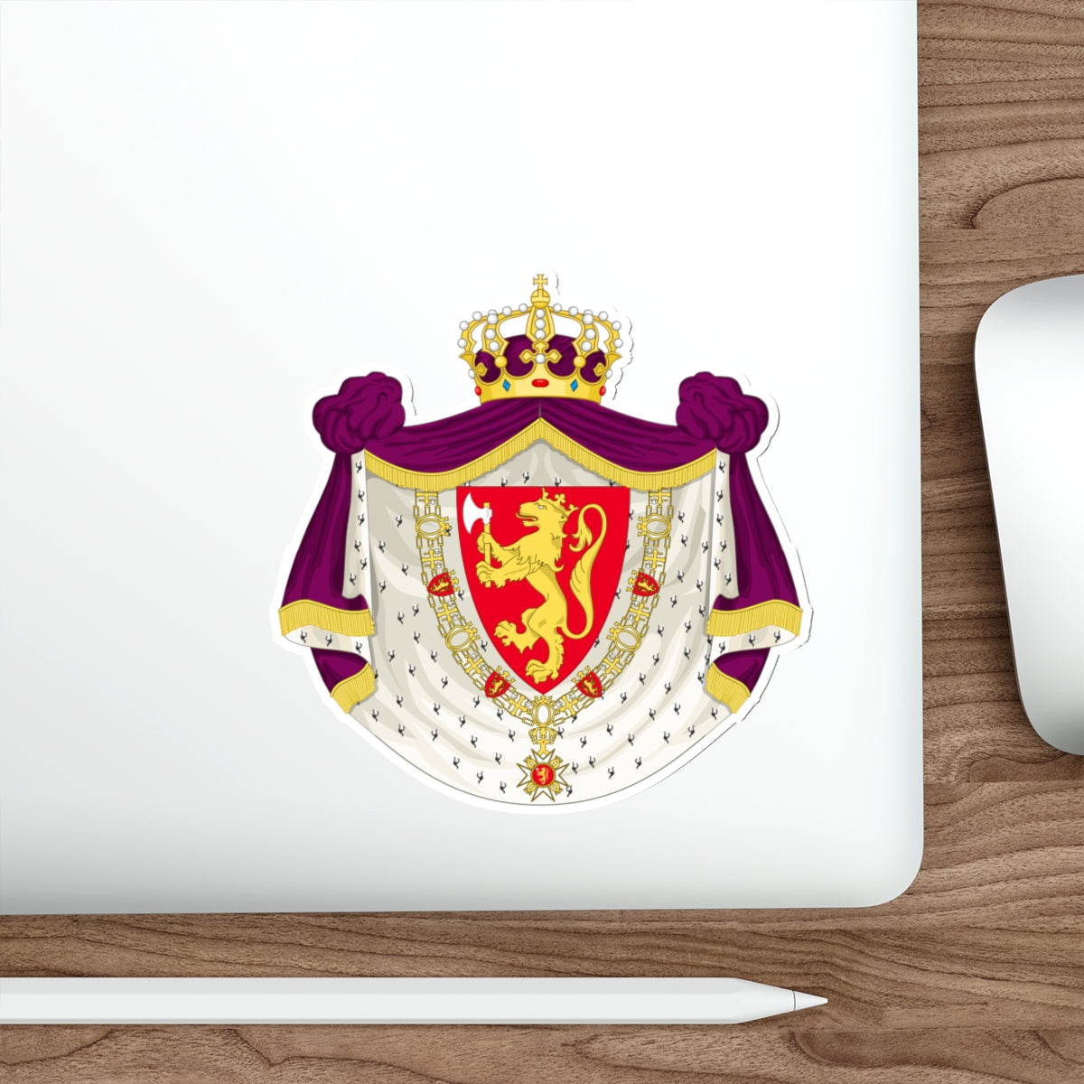 Greater royal coat of arms of Norway STICKER Vinyl Die-Cut Decal-The Sticker Space