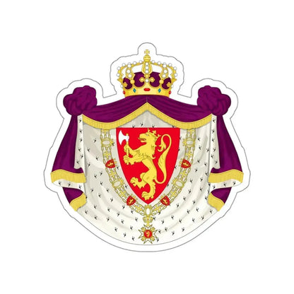 Greater royal coat of arms of Norway STICKER Vinyl Die-Cut Decal 3 Inch - The Sticker Space