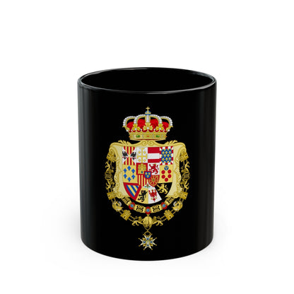 Greater Royal Coat of Arms of Spain (1931) - Black Coffee Mug-11oz-The Sticker Space