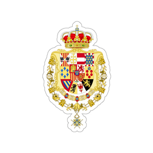 Greater Royal Coat of Arms of Spain (1931) STICKER Vinyl Die-Cut Decal-White-The Sticker Space