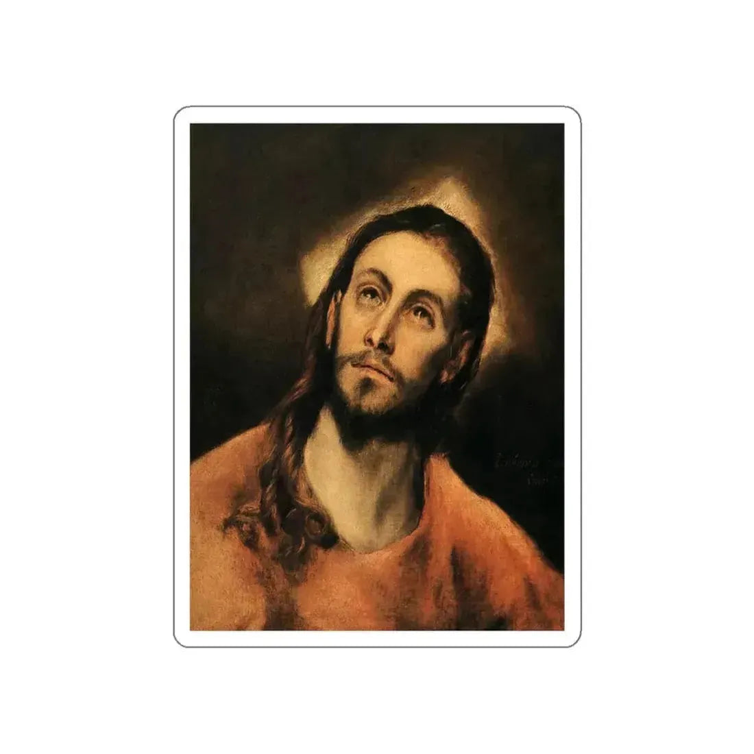 GRECO, El -1591-95- Christ (Artwork) STICKER Vinyl Die-Cut Decal White Die-Cut 4 Inch - The Sticker Space