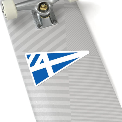 Greek Lieutenant Generals rank flag on board a navy vessel within his jurisdiction 1914 pattern (Greece) STICKER Vinyl Kiss-Cut Decal - The Sticker Space
