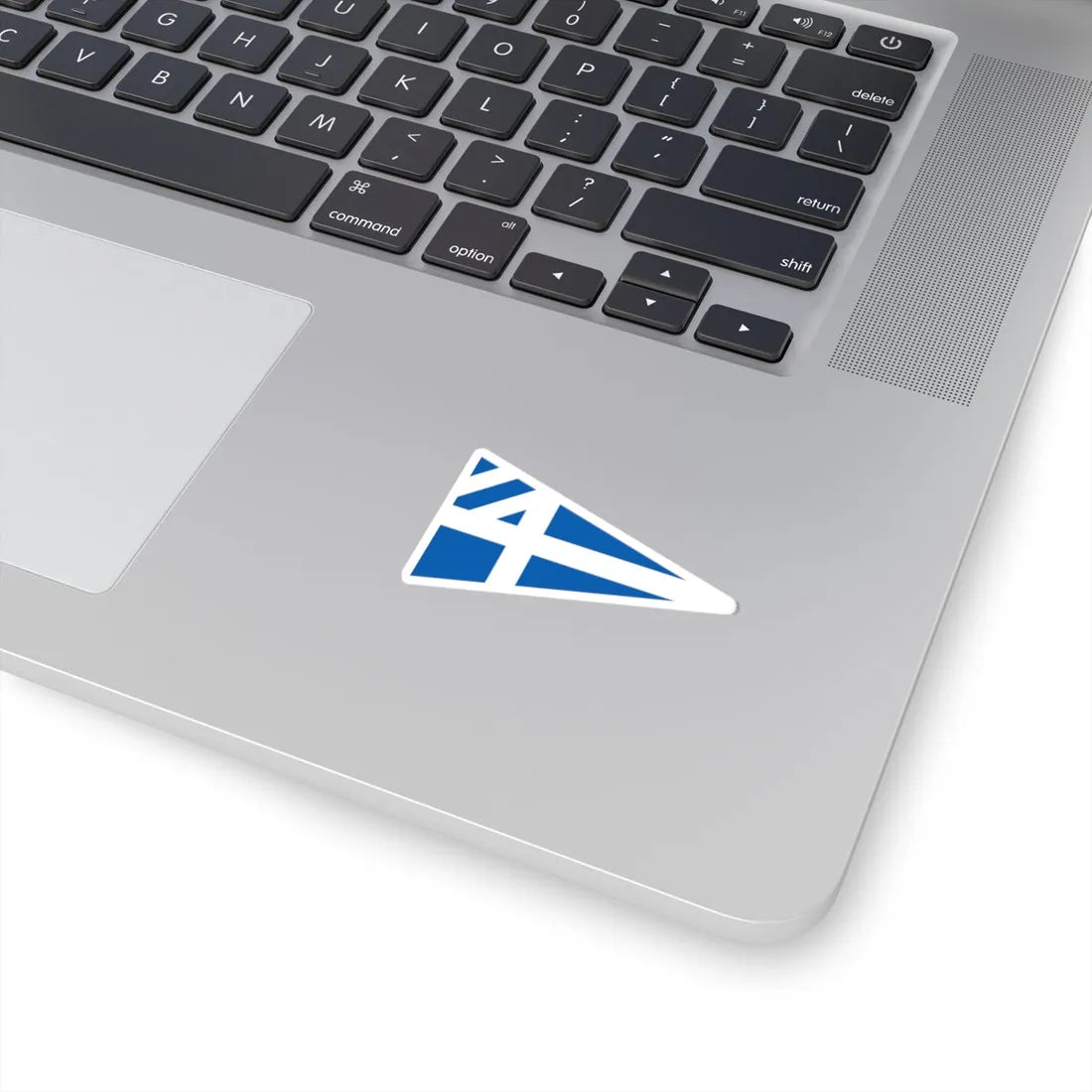 Greek Lieutenant Generals rank flag on board a navy vessel within his jurisdiction 1914 pattern (Greece) STICKER Vinyl Kiss-Cut Decal - The Sticker Space