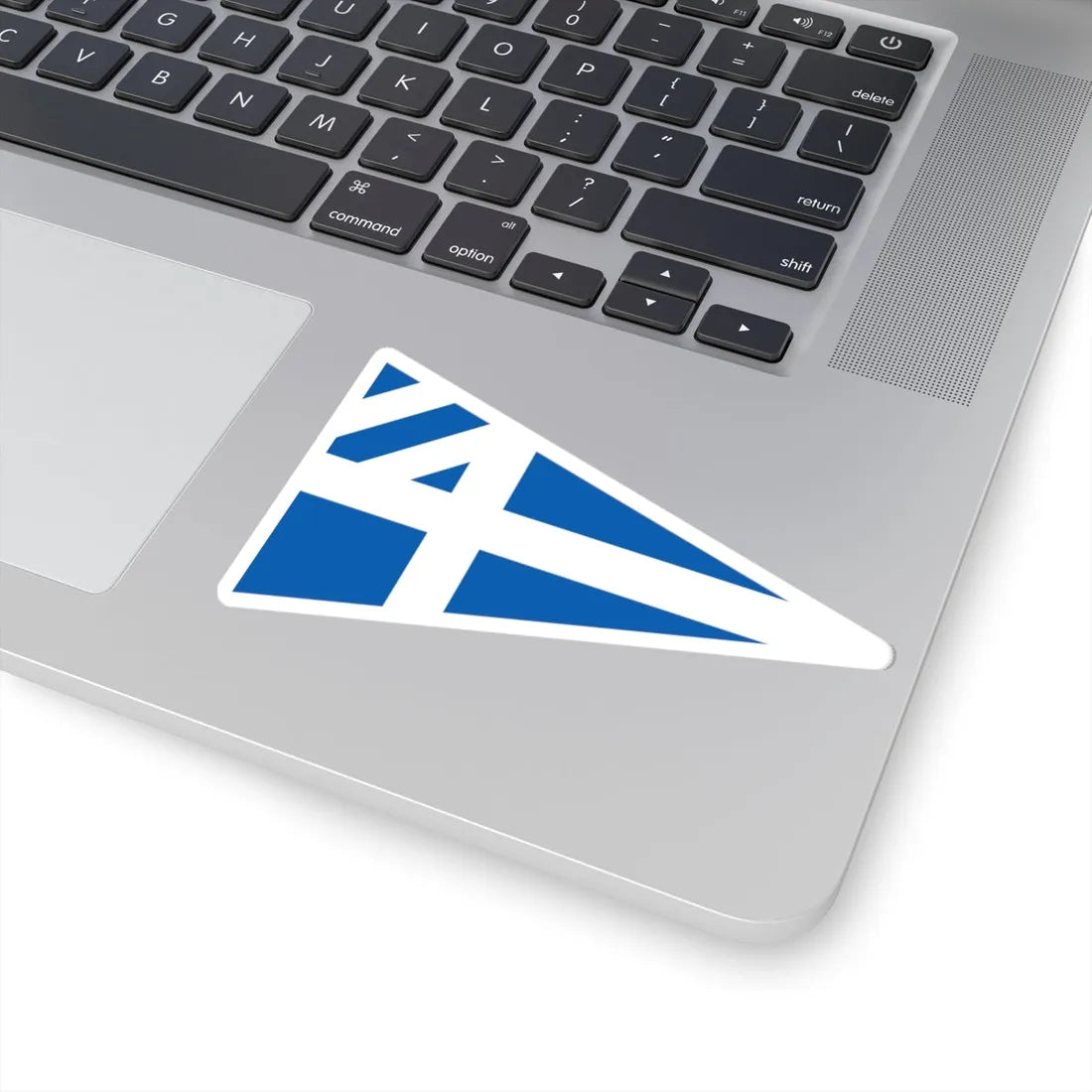 Greek Lieutenant Generals rank flag on board a navy vessel within his jurisdiction 1914 pattern (Greece) STICKER Vinyl Kiss-Cut Decal - The Sticker Space
