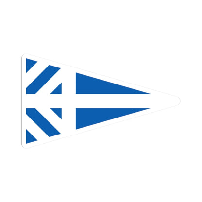 Greek Major Generals rank flag on board a navy vessel within his jurisdiction 1914 pattern (Greece) STICKER Vinyl Kiss-Cut Decal 2 Inch White - The Sticker Space