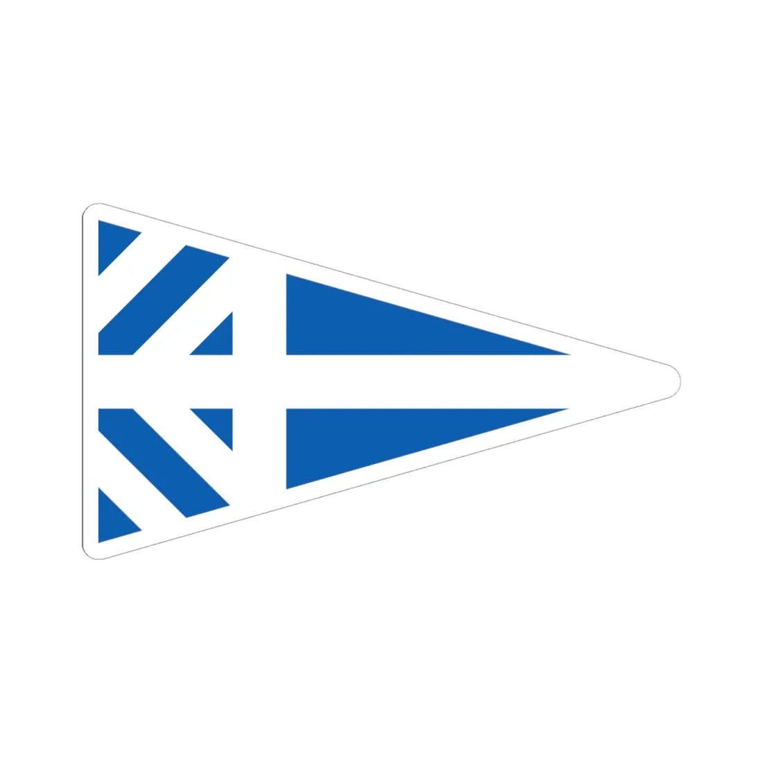 Greek Major Generals rank flag on board a navy vessel within his jurisdiction 1914 pattern (Greece) STICKER Vinyl Kiss-Cut Decal 6 Inch White - The Sticker Space
