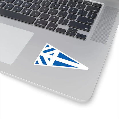 Greek Major Generals rank flag on board a navy vessel within his jurisdiction 1914 pattern (Greece) STICKER Vinyl Kiss-Cut Decal - The Sticker Space